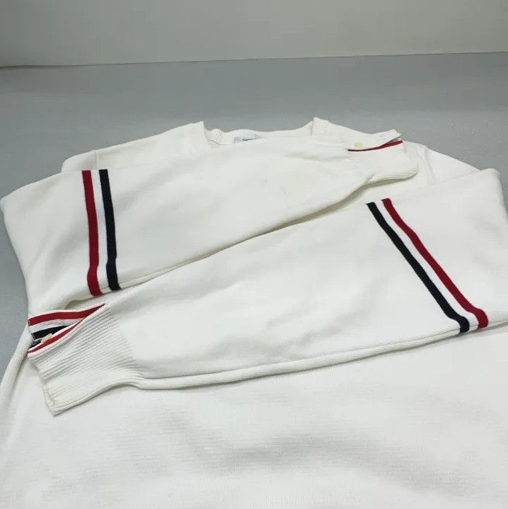 Thom Browne Thom Browne Classic Stripe Crewneck Sweater for Men Size US S / EU 44-46 / 1 - 11 Thumbnail