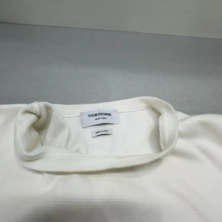 Thom Browne Thom Browne Classic Stripe Crewneck Sweater for Men Size US S / EU 44-46 / 1 - 7 Thumbnail