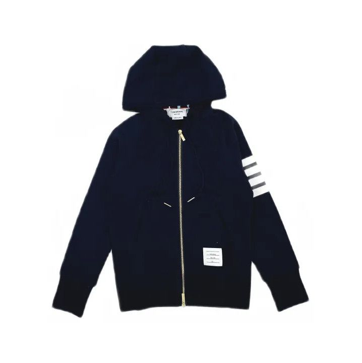 Thom Browne Thom Browne Classic Striped Zip Hoodie for Men Size US M / EU 48-50 / 2 - 2 Thumbnail