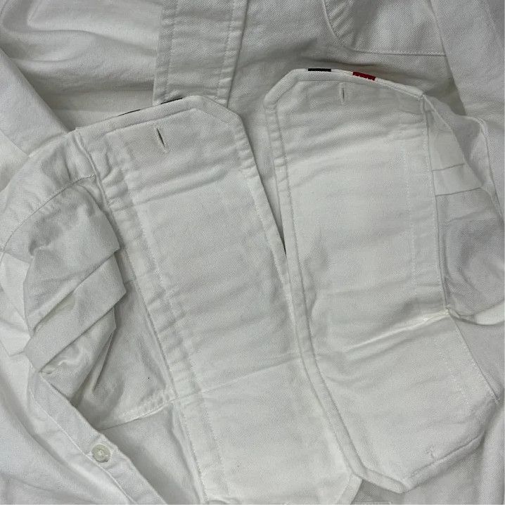 Thom Browne Thom Browne White Long Sleeve Oxford Shirt Size US S / EU 44-46 / 1 - 5 Thumbnail