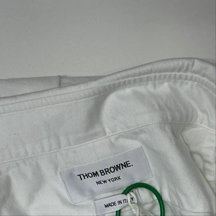 Thom Browne Thom Browne White Long Sleeve Oxford Shirt Size US S / EU 44-46 / 1 - 3 Thumbnail