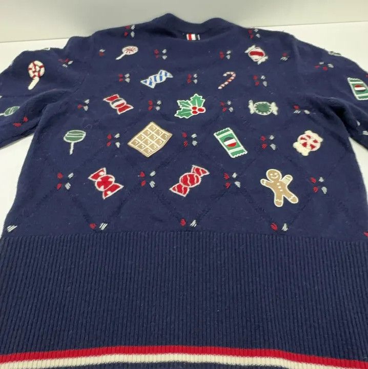 Thom Browne Thom Browne Colorful Knitted Sweater with Holiday Motifs Size US S / EU 44-46 / 1 - 11 Thumbnail