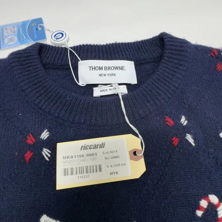 Thom Browne Thom Browne Colorful Knitted Sweater with Holiday Motifs Size US S / EU 44-46 / 1 - 4 Thumbnail