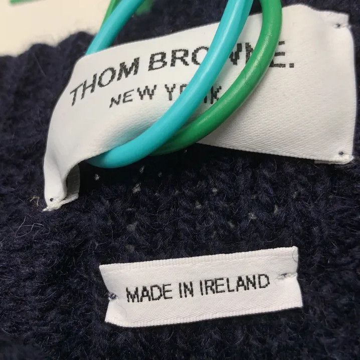 Thom Browne Thom Browne Signature Navy Crew Neck Sweater Size US S / EU 44-46 / 1 - 2 Thumbnail