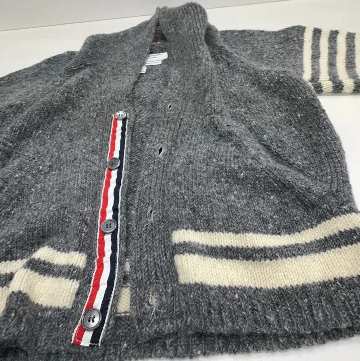 Thom Browne Thom Browne Casual Knitted Cardigan with Stripes Size US S / EU 44-46 / 1 - 8 Thumbnail
