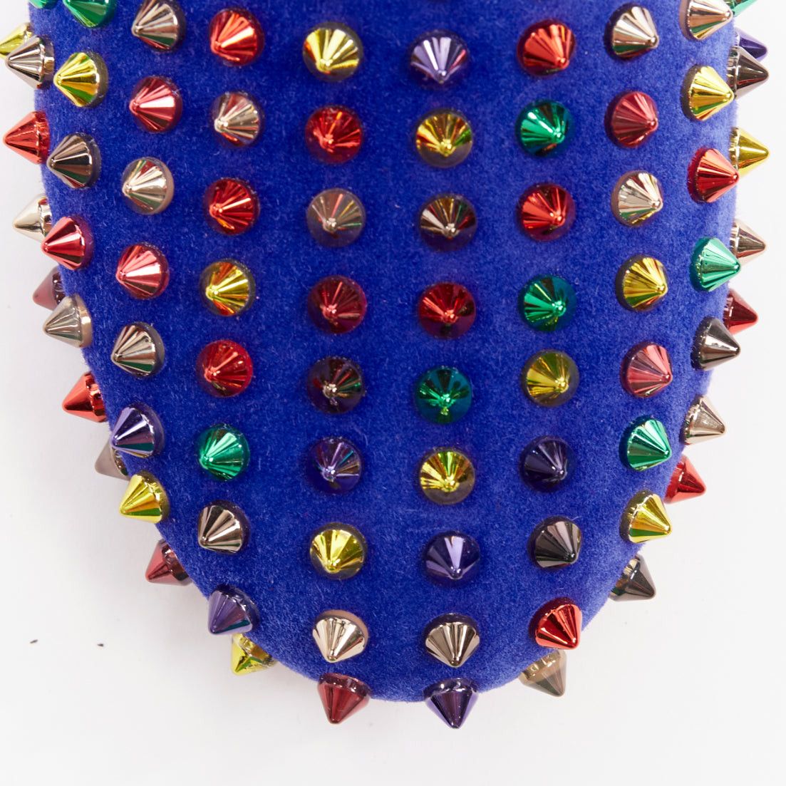 Christian Louboutin CHRISTIAN LOUBOUTIN Dandy Pik Pik Flat blue suede multicolor spike stud flats EU37 Size US 7 / IT 37 - 6 Thumbnail