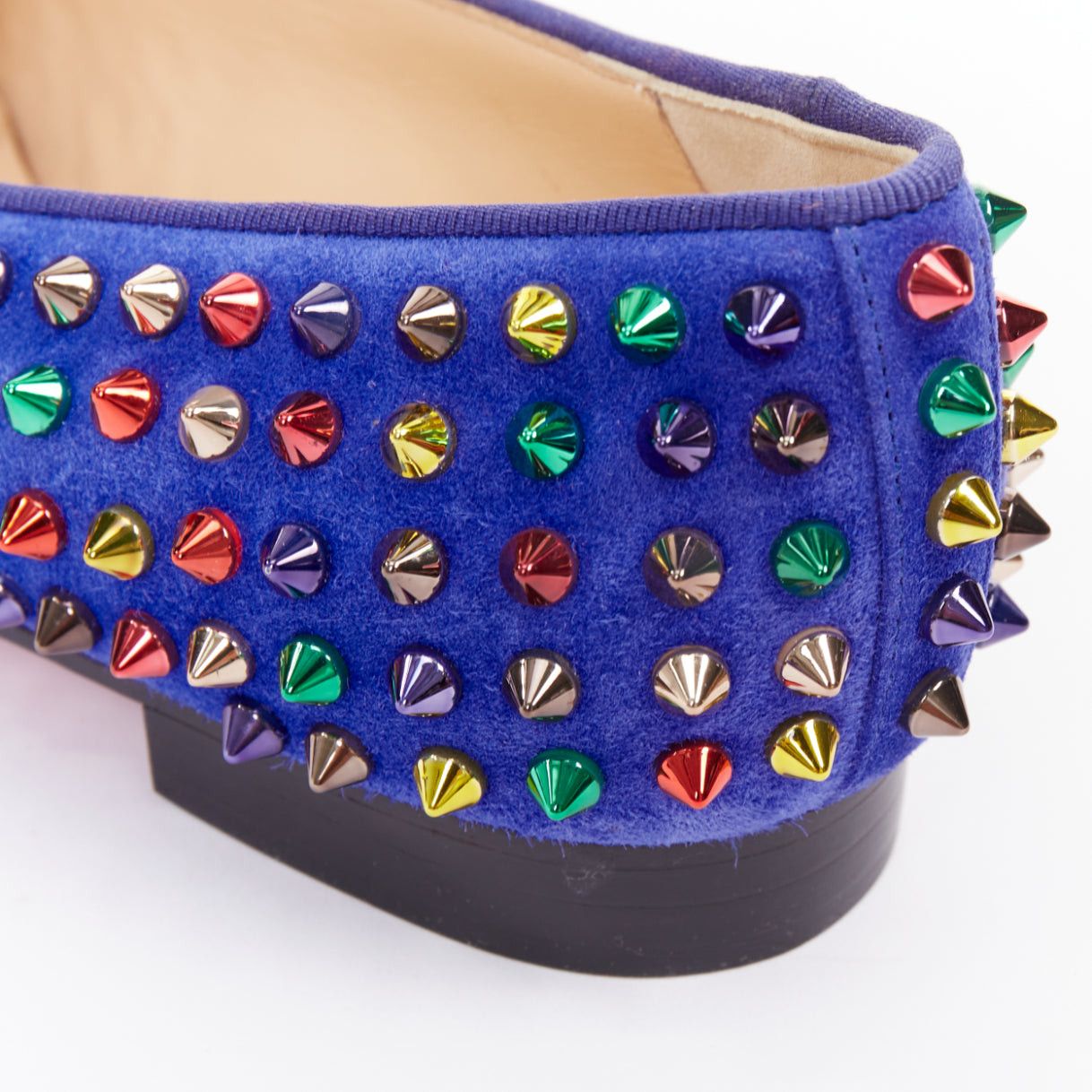 Christian Louboutin CHRISTIAN LOUBOUTIN Dandy Pik Pik Flat blue suede multicolor spike stud flats EU37 Size US 7 / IT 37 - 7 Thumbnail