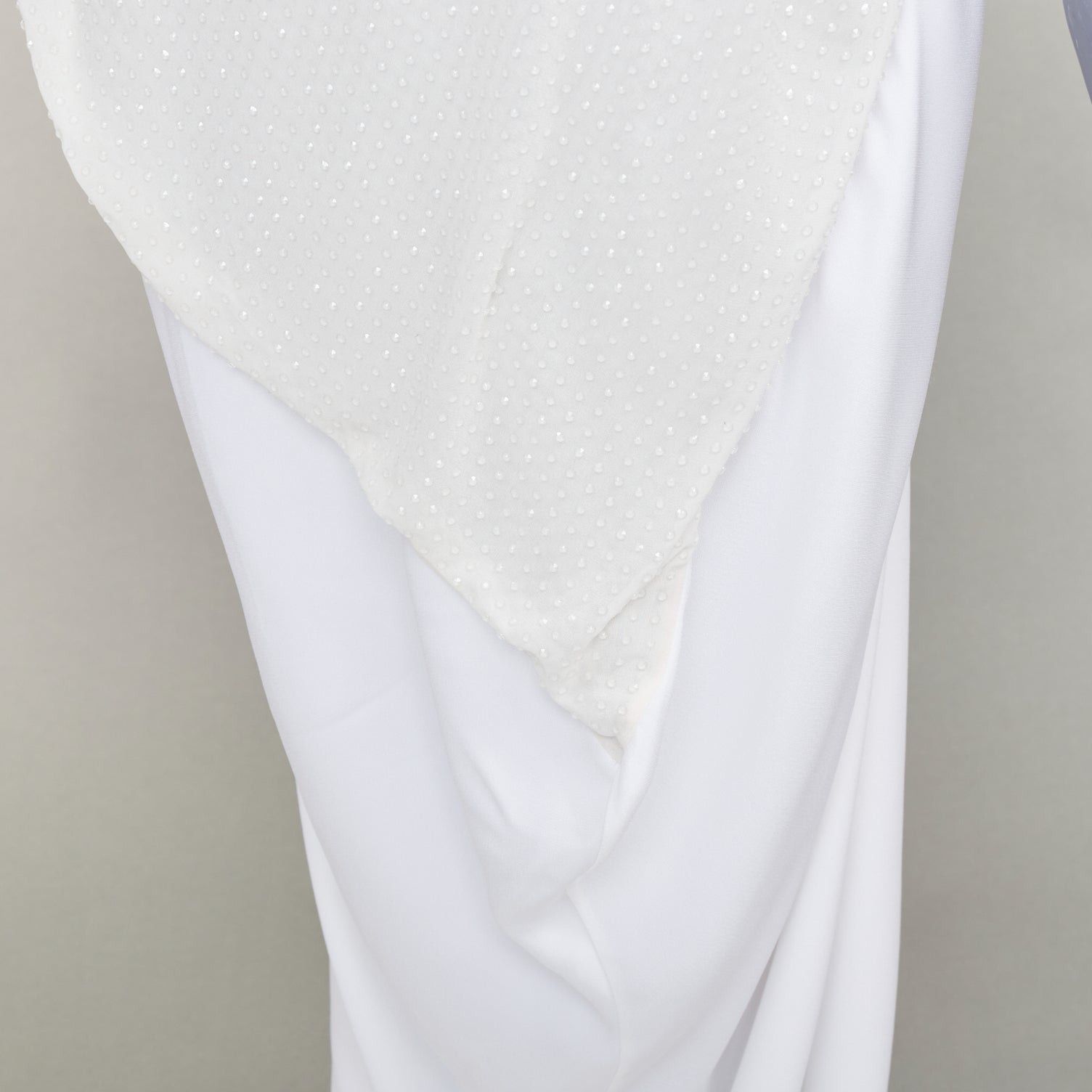 Salvatore Ferragamo FERRAGAMO Maximilian Davis 2023 Bridal Final Look optic white crystal draped asymmetric gown IT40 S Size S / US 4 / IT 40 - 2 Thumbnail