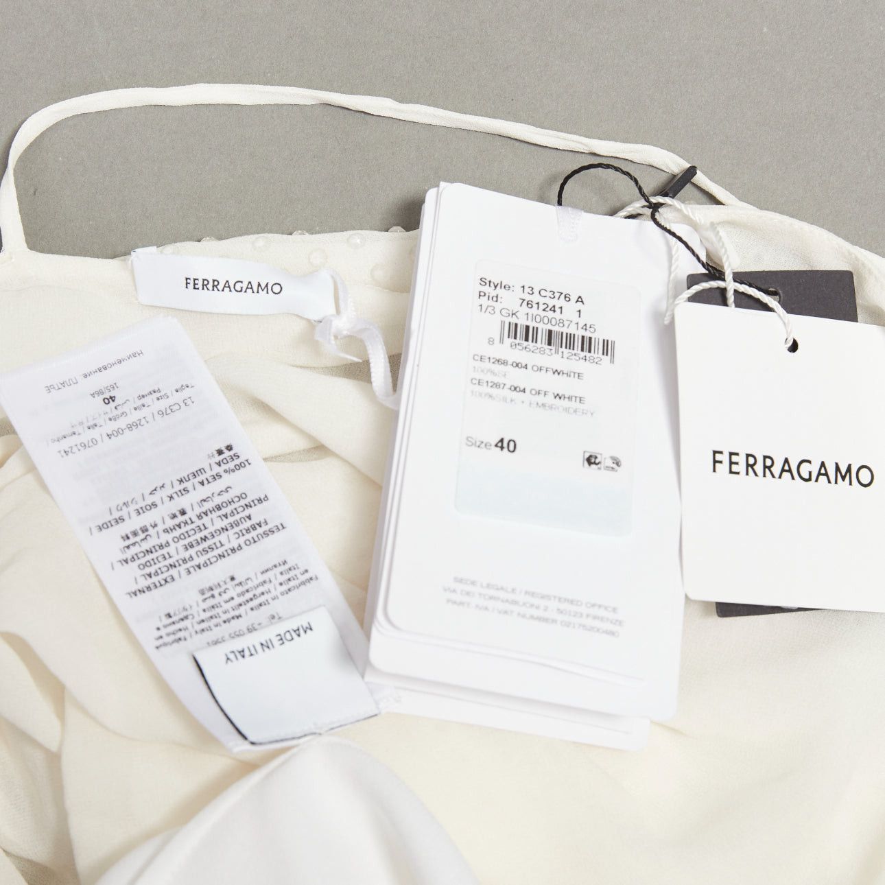 Salvatore Ferragamo FERRAGAMO Maximilian Davis 2023 Bridal Final Look optic white crystal draped asymmetric gown IT40 S Size S / US 4 / IT 40 - 10 Thumbnail