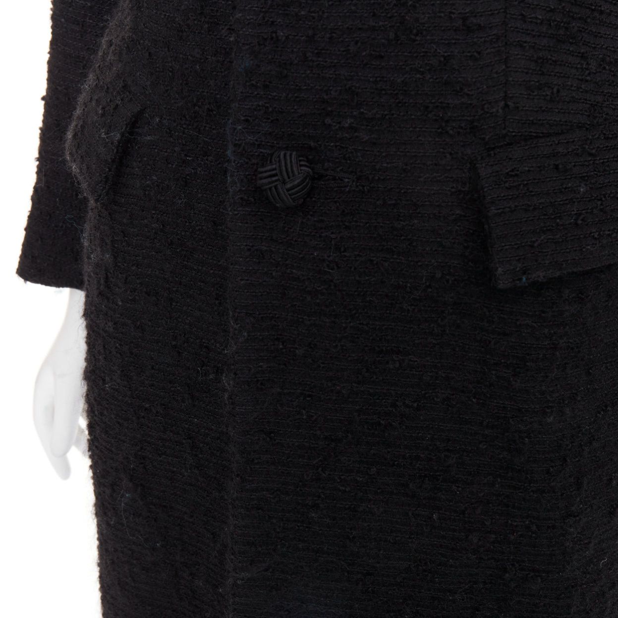 Junya Watanabe JUNYA WATANABE 2014 black wool tweed flap pocket collared coat XS Size XS / US 0-2 / IT 36-38 - 8 Thumbnail