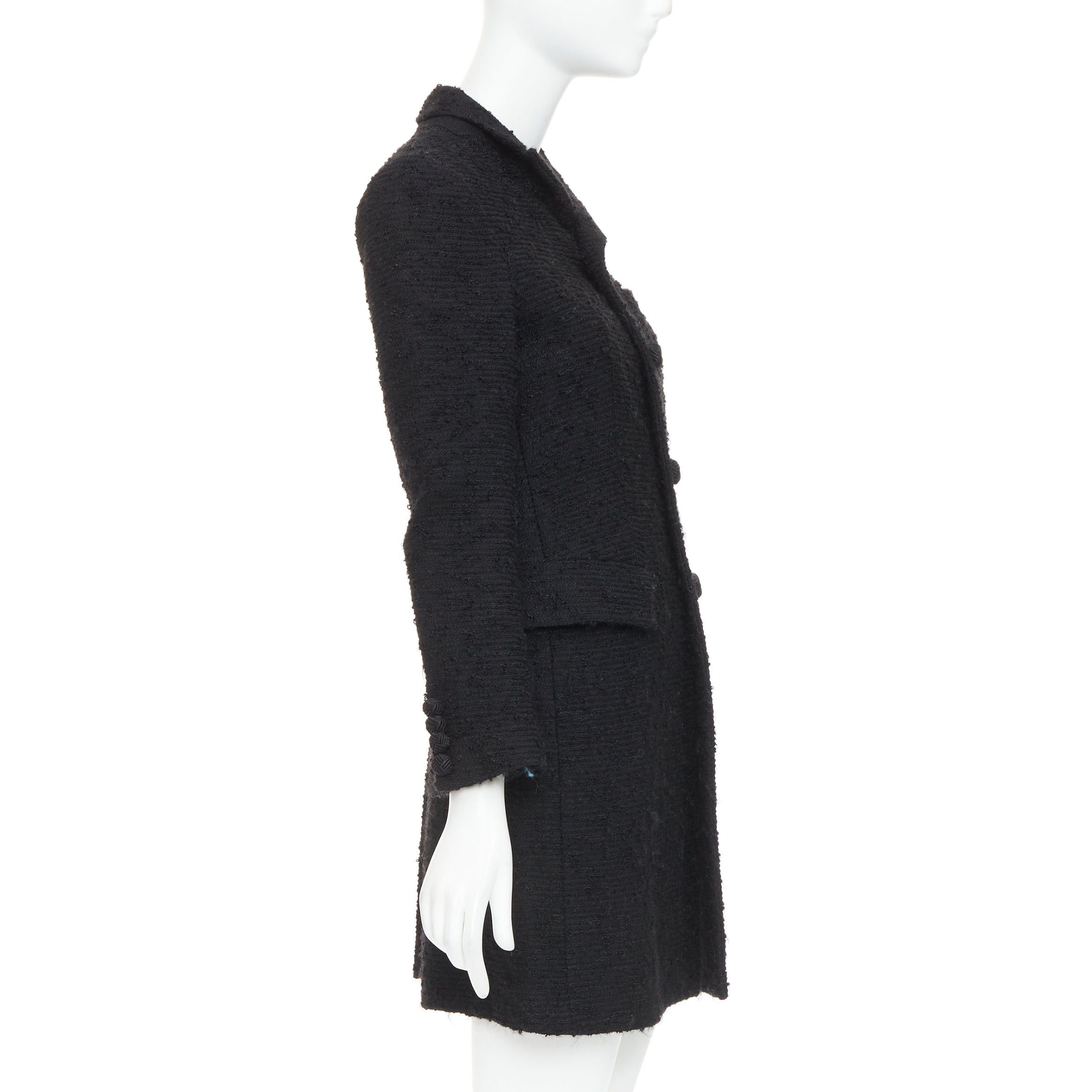 Junya Watanabe JUNYA WATANABE 2014 black wool tweed flap pocket collared coat XS Size XS / US 0-2 / IT 36-38 - 5 Thumbnail