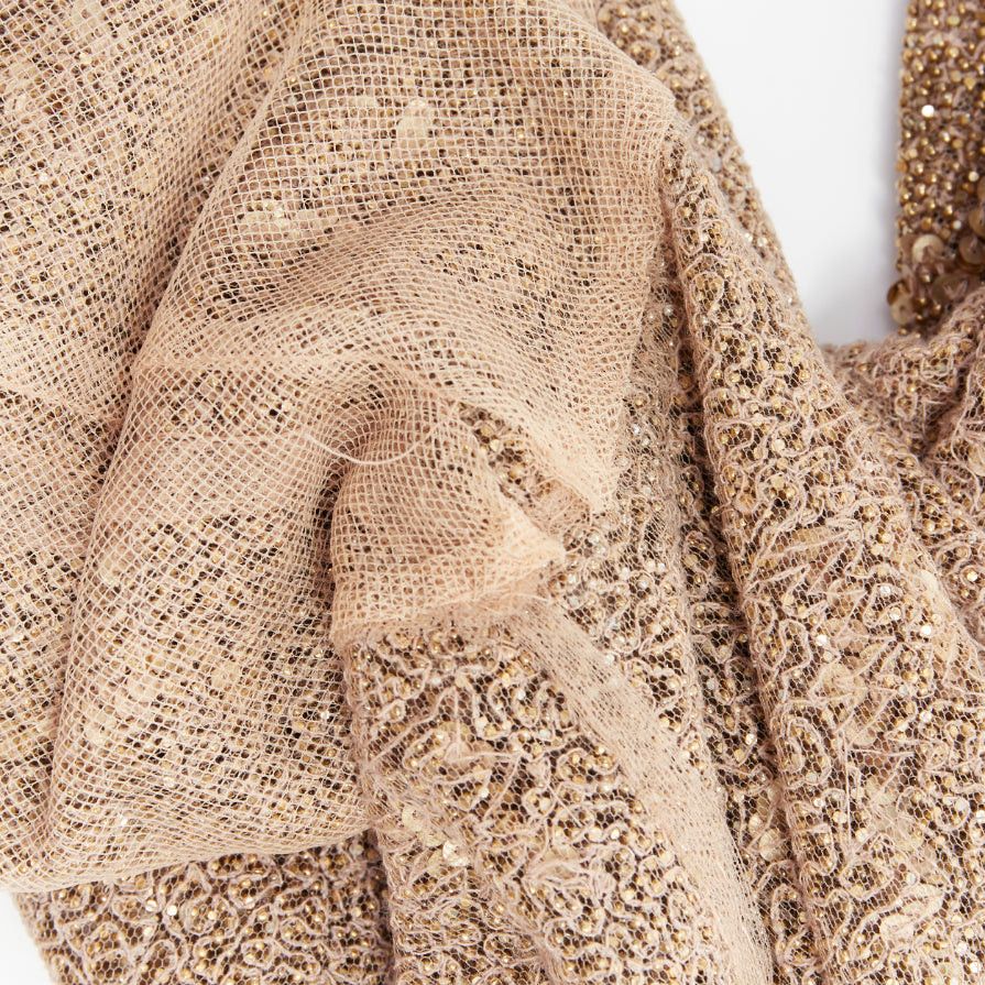 Alexandre Vauthier rare ALEXANDRE VAUTHIER COUTURE Prototype gold micro bead sequin embellished plunge neck evening gown Size S / US 4 / IT 40 - 12 Thumbnail