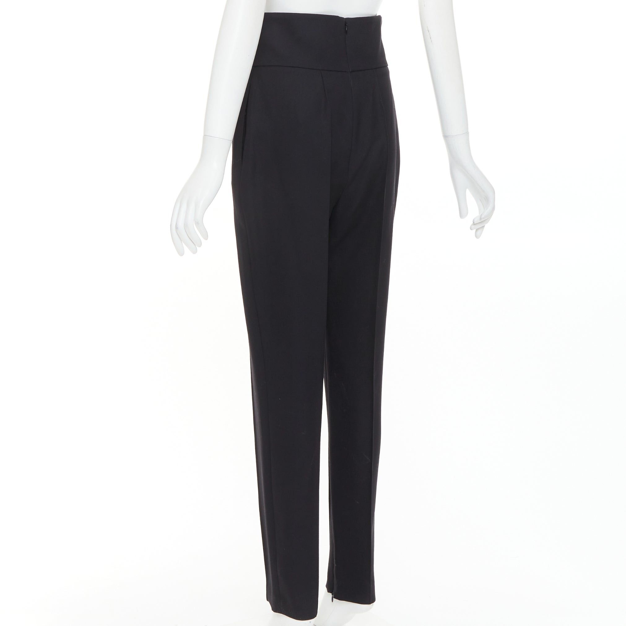 Alexandre Vauthier ALEXANDRE VAUTHIER black high waist pleated zip hem harem pants FR40 L Size 30" / US 8 / IT 44 - 6 Thumbnail
