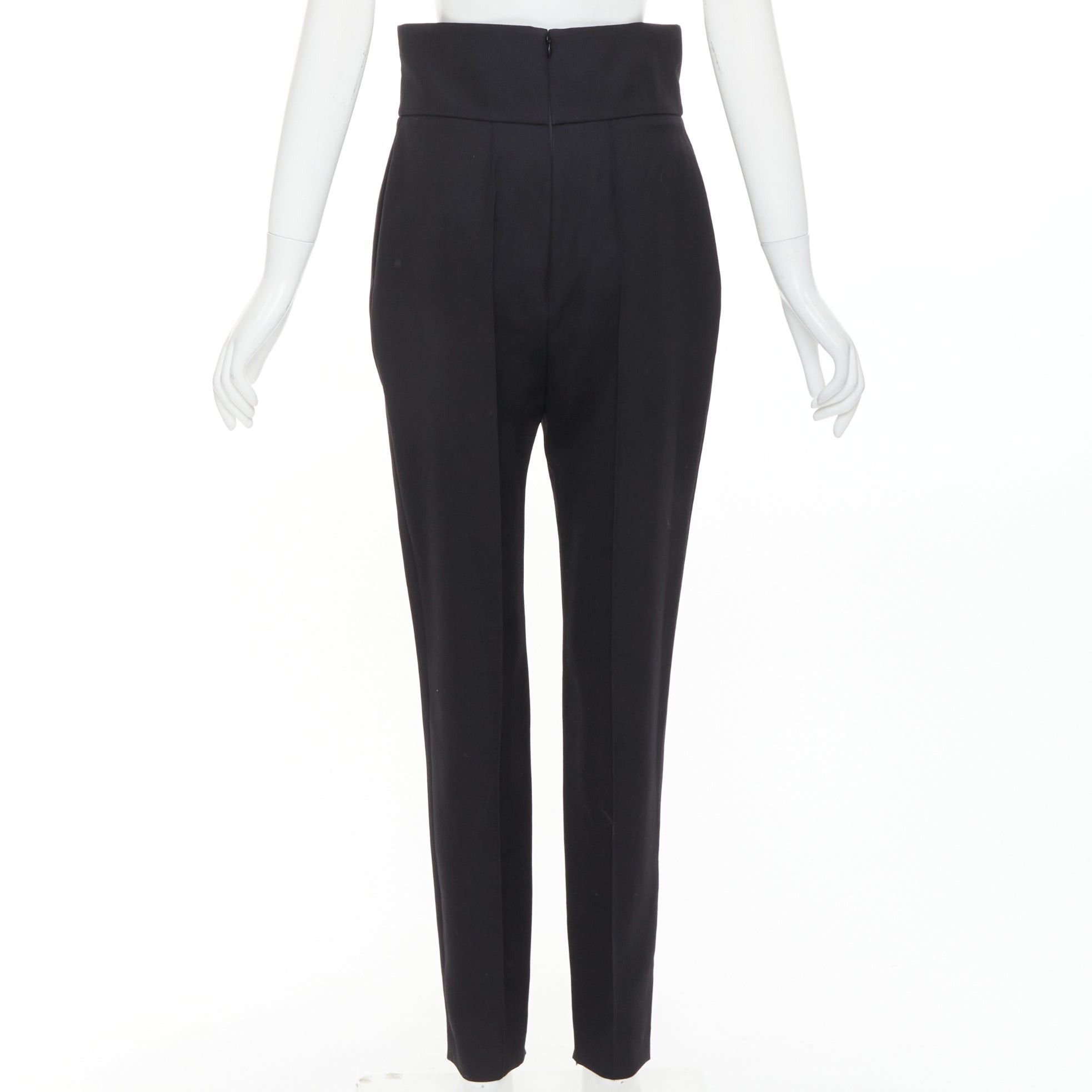 Alexandre Vauthier ALEXANDRE VAUTHIER black high waist pleated zip hem harem pants FR40 L Size 30" / US 8 / IT 44 - 5 Thumbnail