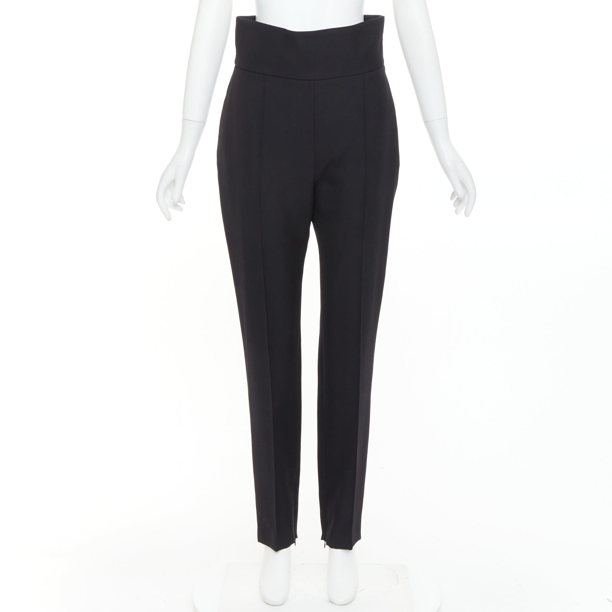 Alexandre Vauthier ALEXANDRE VAUTHIER black high waist pleated zip hem harem pants FR40 L Size 30" / US 8 / IT 44 - 10 Thumbnail