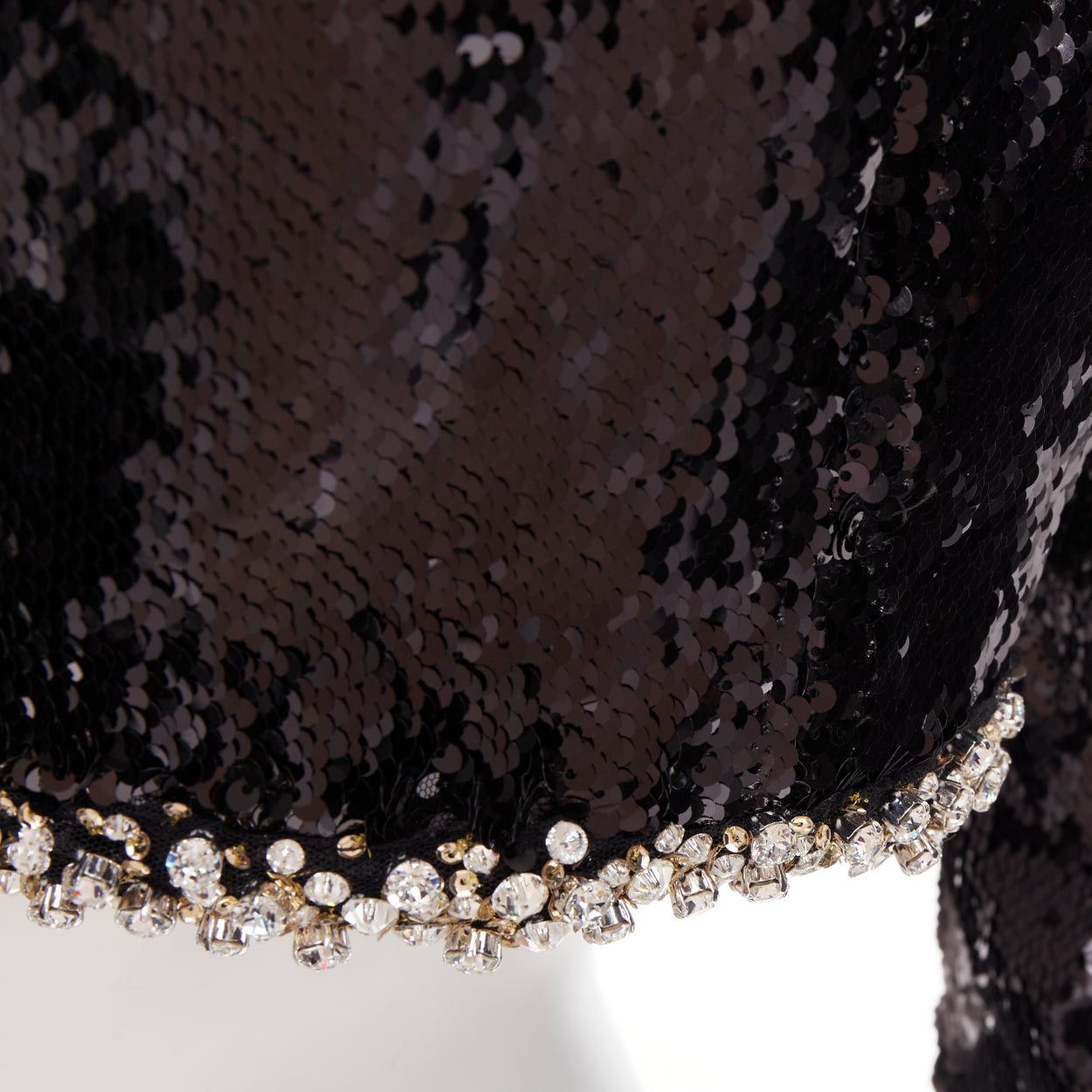Alexandre Vauthier ALEXANDRE VAUTHIER COUTURE SS2025 Runway black pailette silver rhinestone encrusted crop jacket Size S / US 4 / IT 40 - 10 Thumbnail