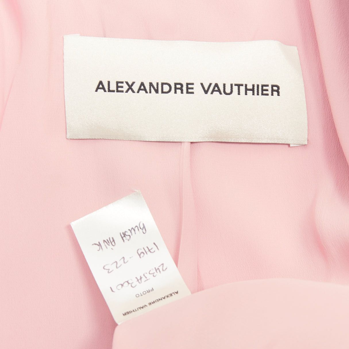 Alexandre Vauthier ALEXANDRE VAUTHIER Runway blush pink velvet single breasted blazer jacket Size S / US 4 / IT 40 - 9 Thumbnail