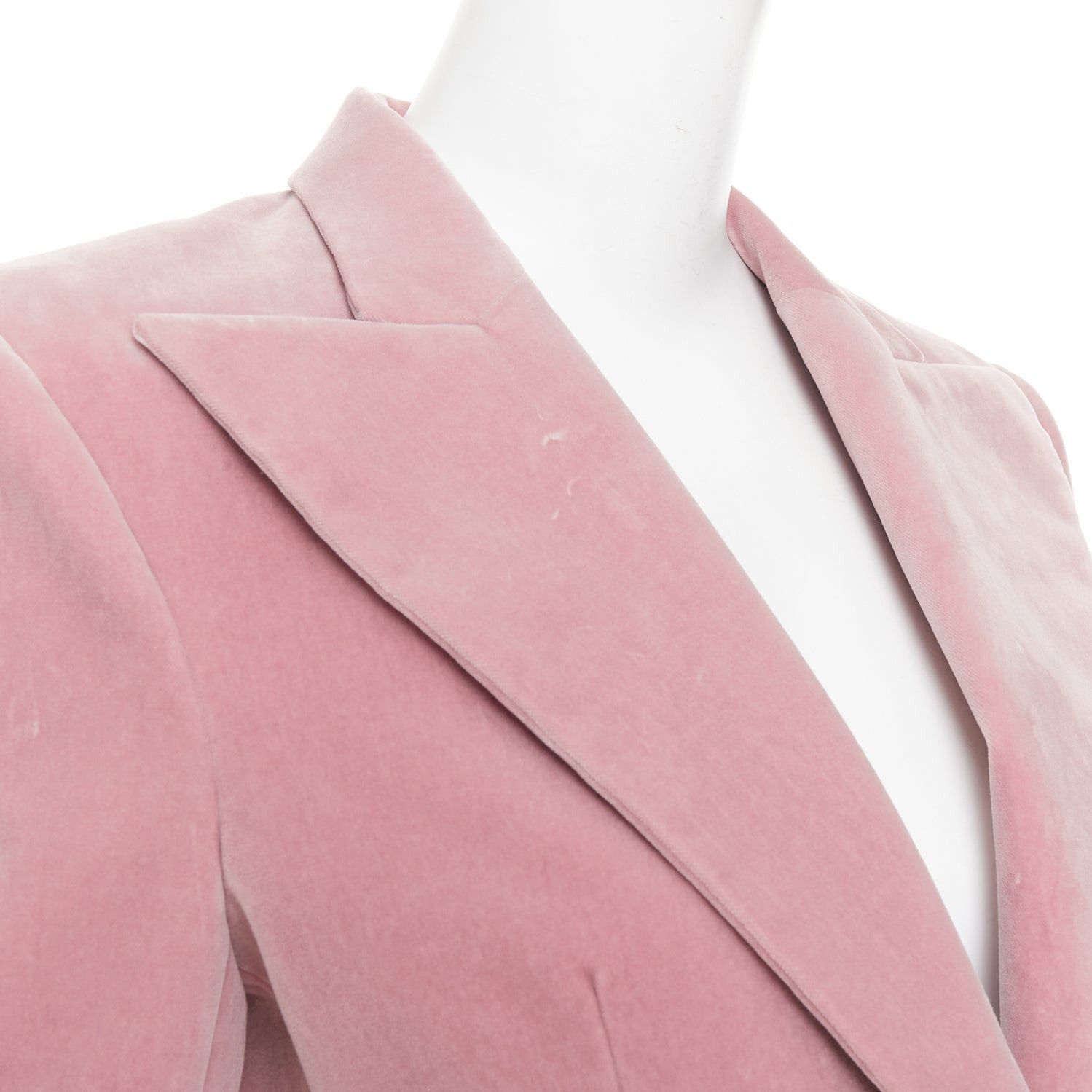 Alexandre Vauthier ALEXANDRE VAUTHIER Runway blush pink velvet single breasted blazer jacket Size S / US 4 / IT 40 - 8 Thumbnail