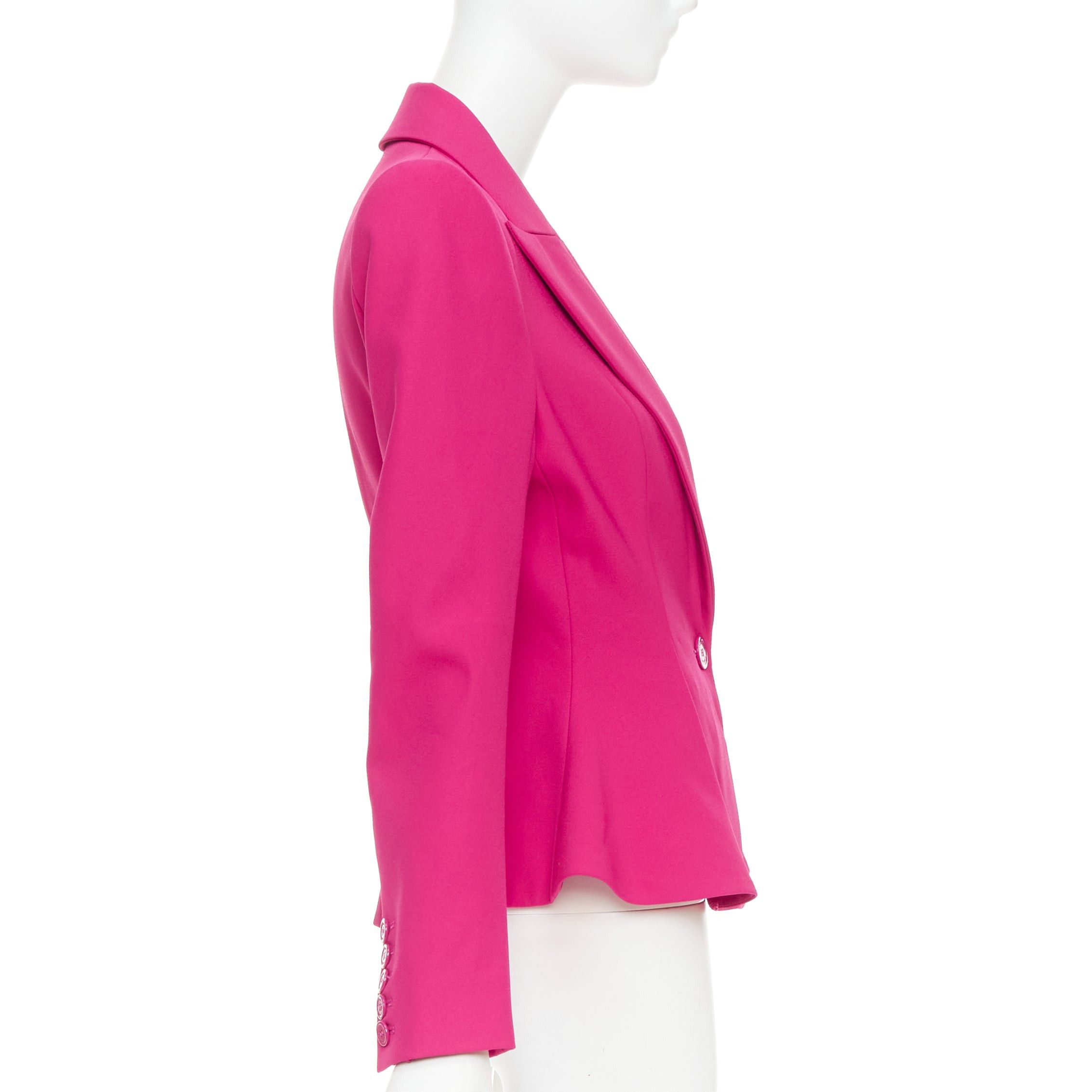 Alexandre Vauthier ALEXANDRE VAUTHIER hibiscus pink padded shoulder wasp waist peplum blazer jacket S Size S / US 4 / IT 40 - 5 Thumbnail