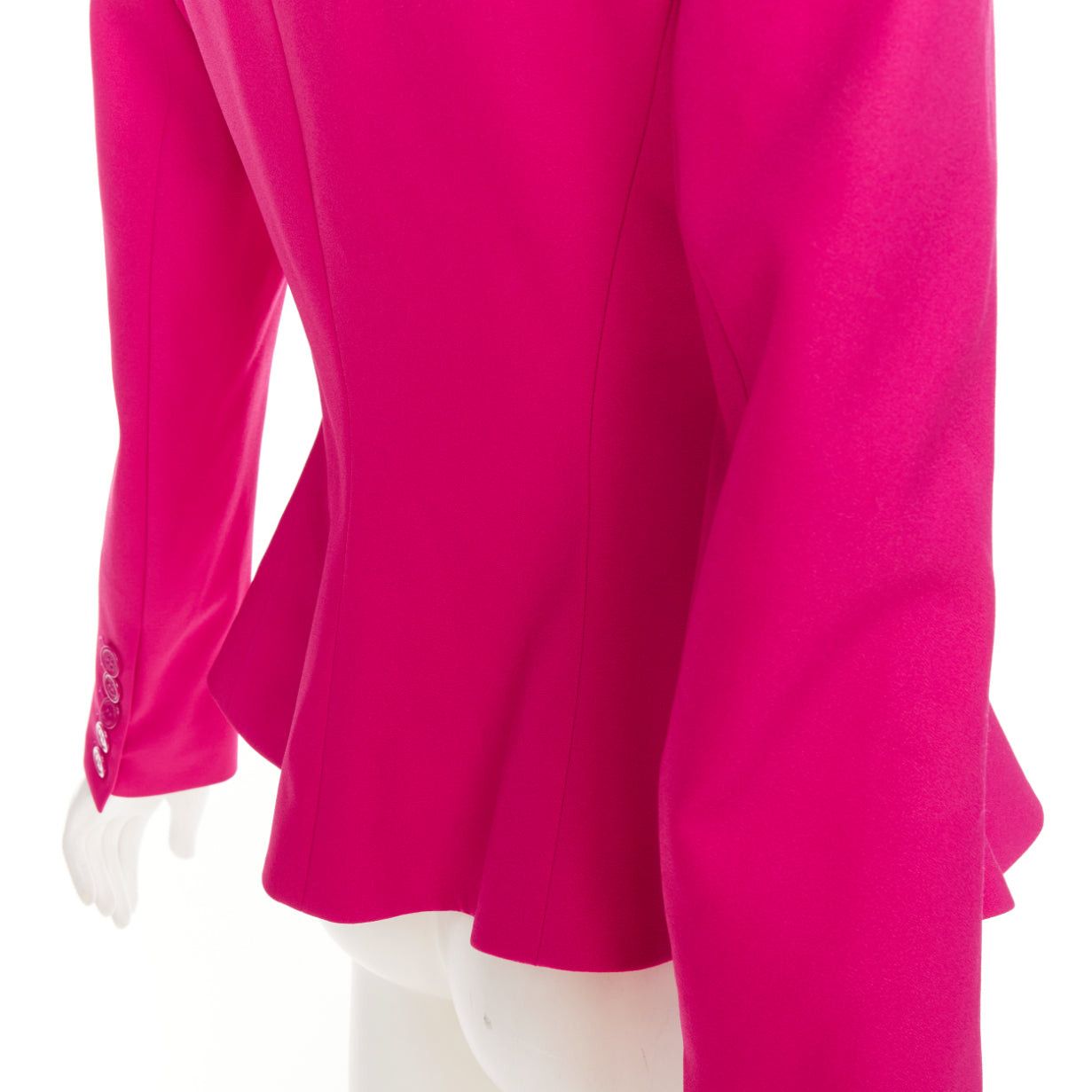 Alexandre Vauthier ALEXANDRE VAUTHIER hibiscus pink padded shoulder wasp waist peplum blazer jacket S Size S / US 4 / IT 40 - 8 Thumbnail