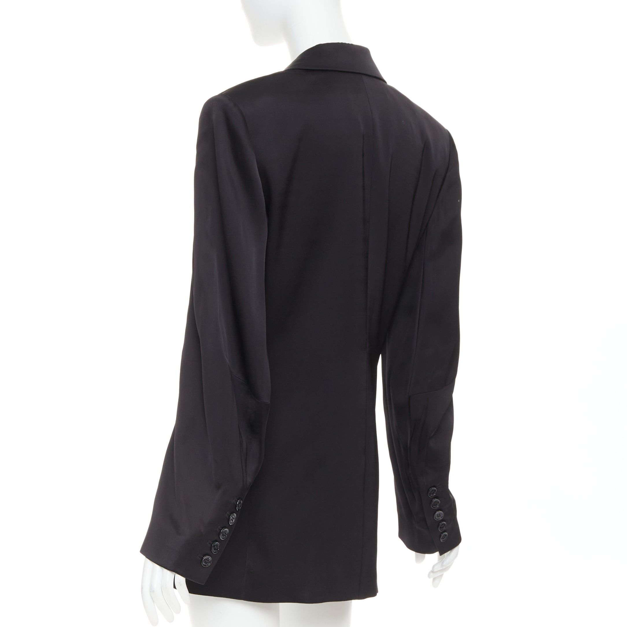Alexandre Vauthier ALEXANDRE VAUTHIER black viscose flap pockets oversized single breasted blazer jacket FR40 L Size M / US 6-8 / IT 42-44 - 7 Thumbnail