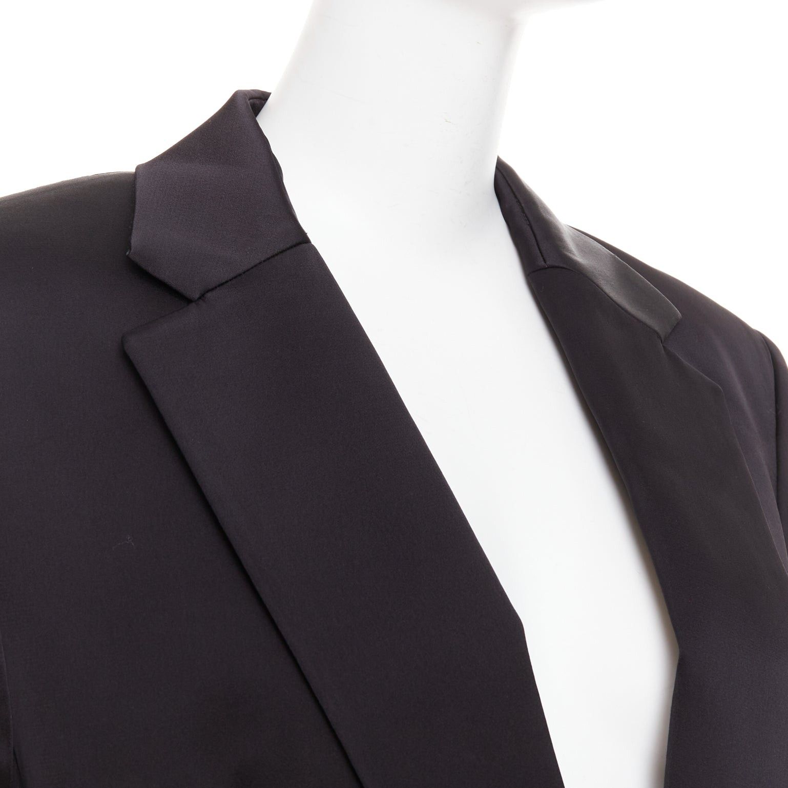 Alexandre Vauthier ALEXANDRE VAUTHIER black viscose flap pockets oversized single breasted blazer jacket FR40 L Size M / US 6-8 / IT 42-44 - 2 Thumbnail
