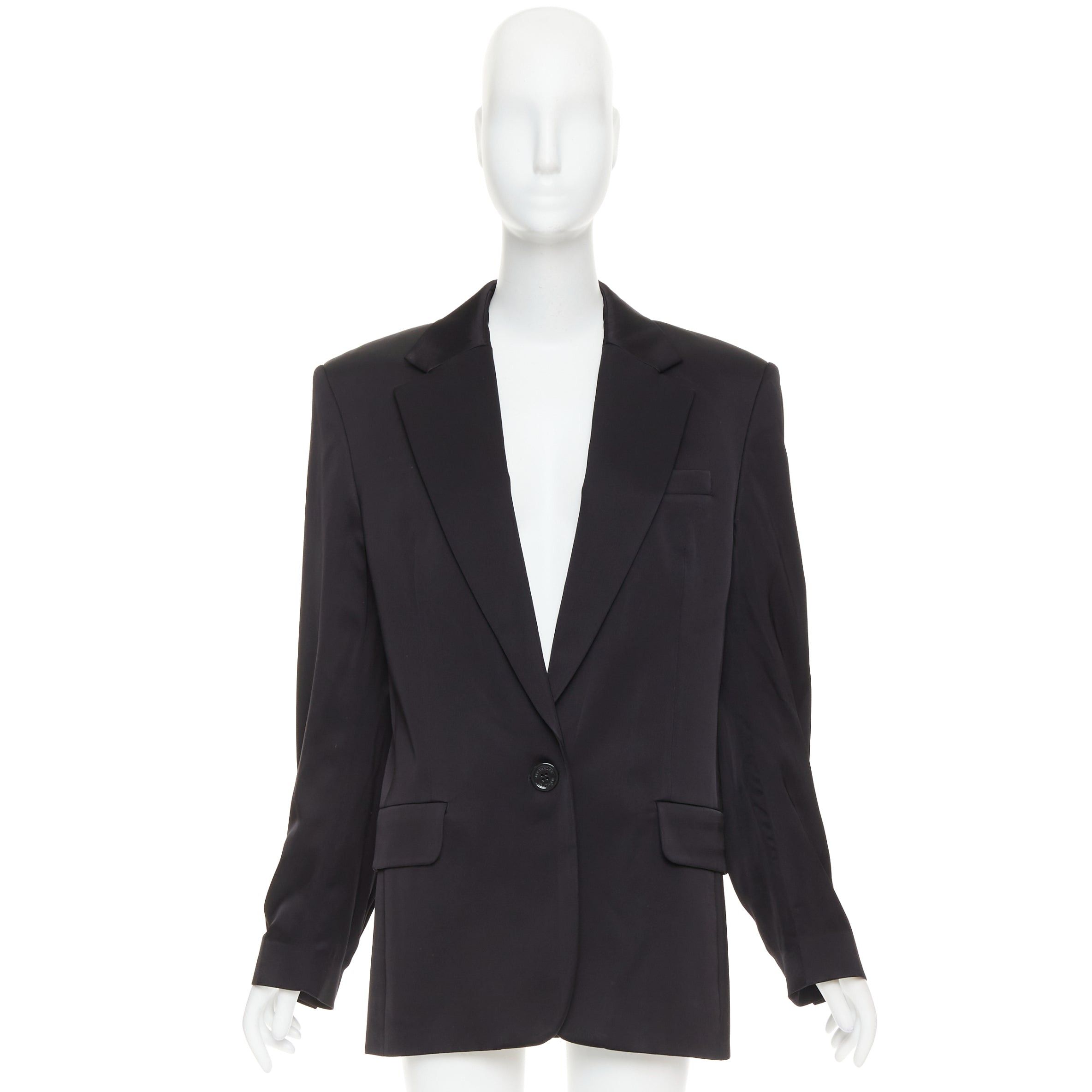 Alexandre Vauthier ALEXANDRE VAUTHIER black viscose flap pockets oversized single breasted blazer jacket FR40 L Size M / US 6-8 / IT 42-44 - 10 Thumbnail