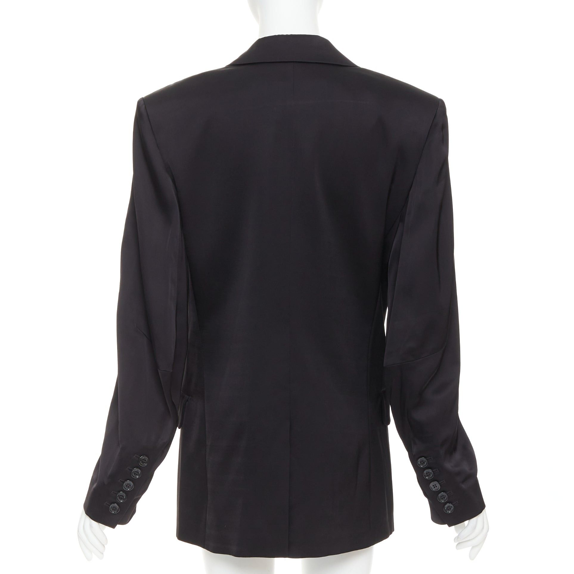Alexandre Vauthier ALEXANDRE VAUTHIER black viscose flap pockets oversized single breasted blazer jacket FR40 L Size M / US 6-8 / IT 42-44 - 6 Thumbnail
