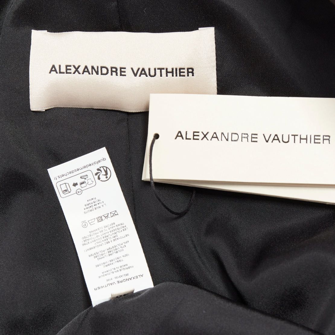 Alexandre Vauthier ALEXANDRE VAUTHIER black viscose flap pockets oversized single breasted blazer jacket FR40 L Size M / US 6-8 / IT 42-44 - 9 Thumbnail
