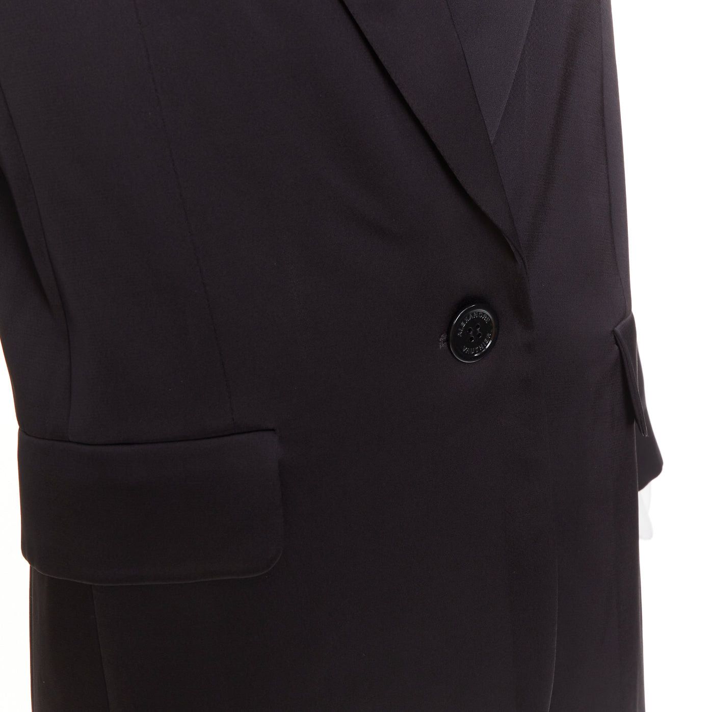 Alexandre Vauthier ALEXANDRE VAUTHIER black viscose flap pockets oversized single breasted blazer jacket FR40 L Size M / US 6-8 / IT 42-44 - 8 Thumbnail