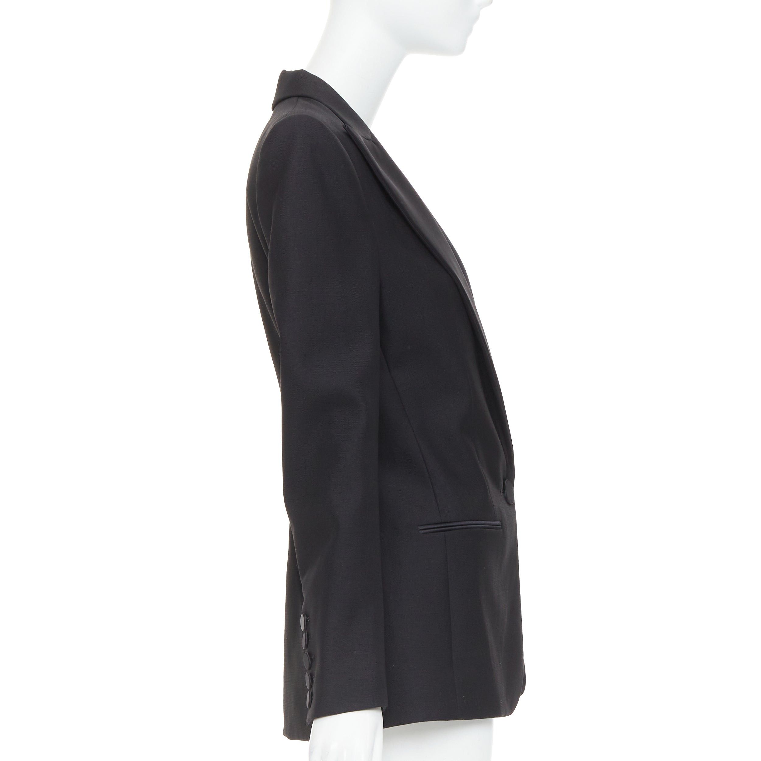 Alexandre Vauthier ALEXANDRE VAUTHIER black wool satin peak lapel single breasted tuxedo blazer Size M / US 6-8 / IT 42-44 - 5 Thumbnail