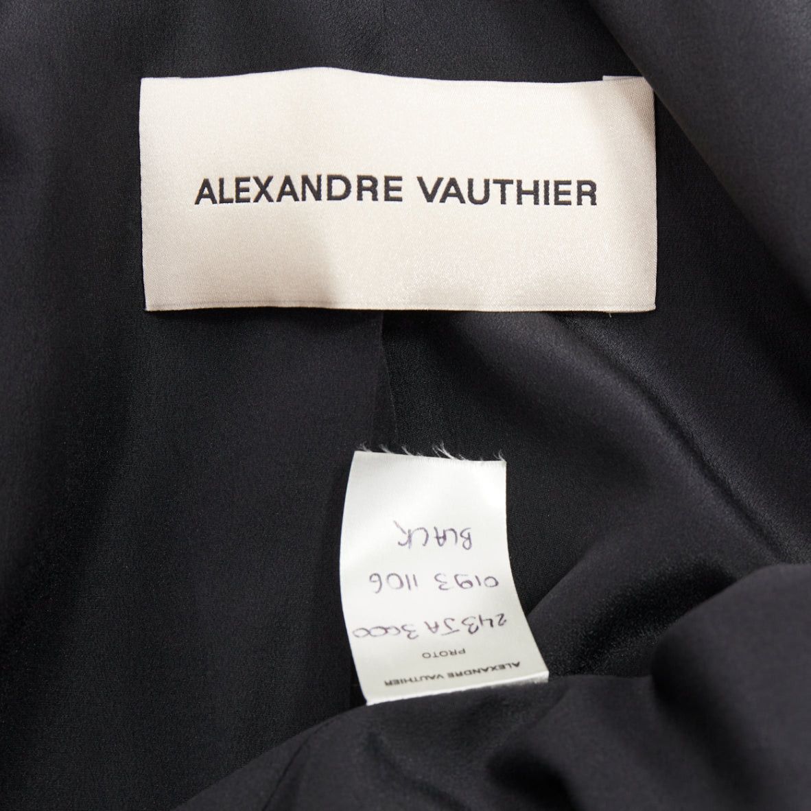 Alexandre Vauthier ALEXANDRE VAUTHIER black wool satin peak lapel single breasted tuxedo blazer Size M / US 6-8 / IT 42-44 - 11 Thumbnail