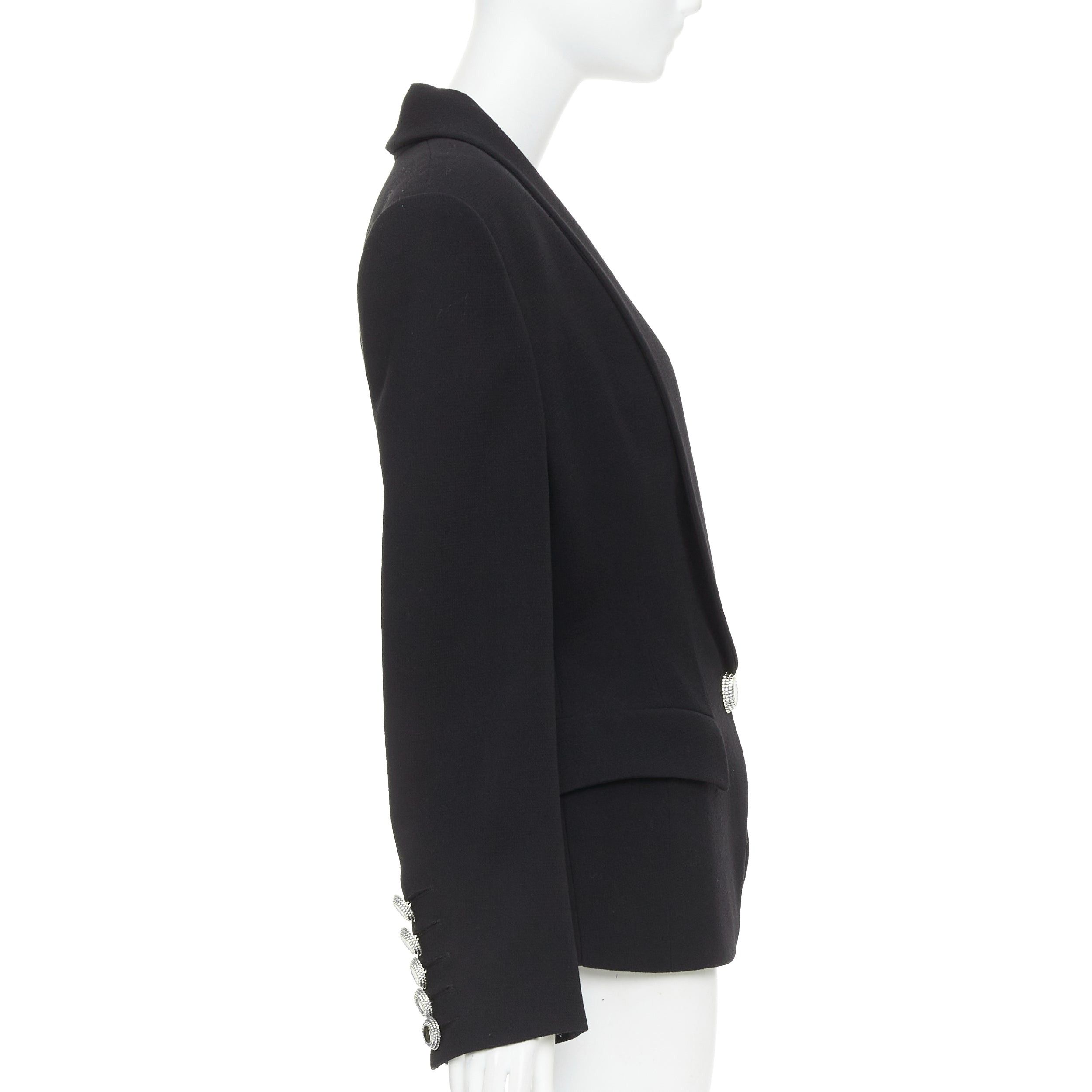 Alexandre Vauthier ALEXANDRE VAUTHIER COUTURE 2022 Runway black enamel gold buttons wasp waist power blazer Size S / US 4 / IT 40 - 5 Thumbnail