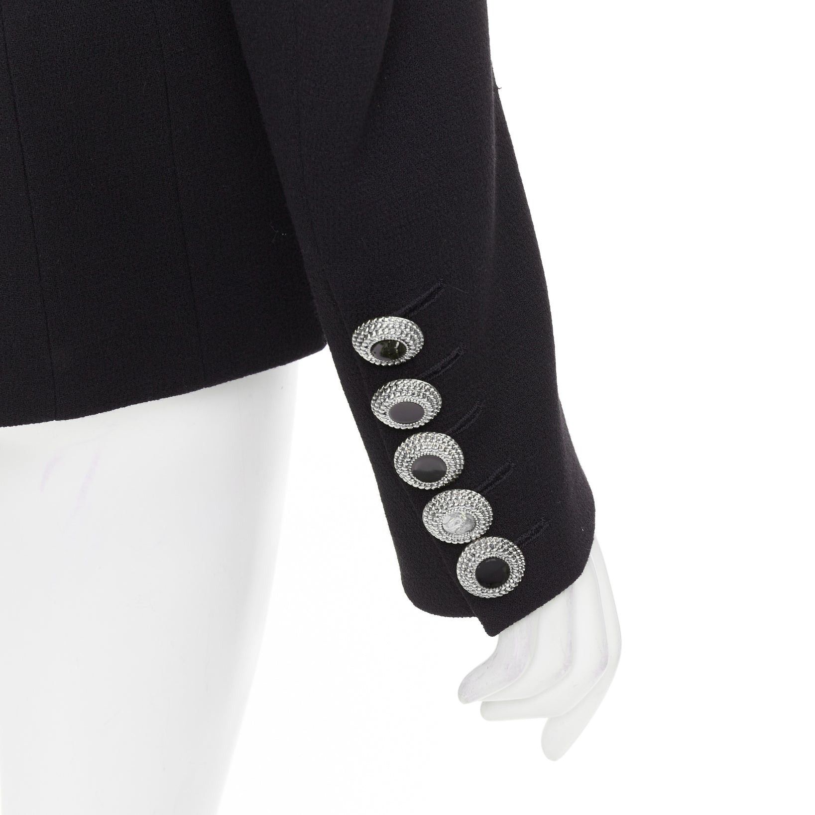Alexandre Vauthier ALEXANDRE VAUTHIER COUTURE 2022 Runway black enamel gold buttons wasp waist power blazer Size S / US 4 / IT 40 - 9 Thumbnail