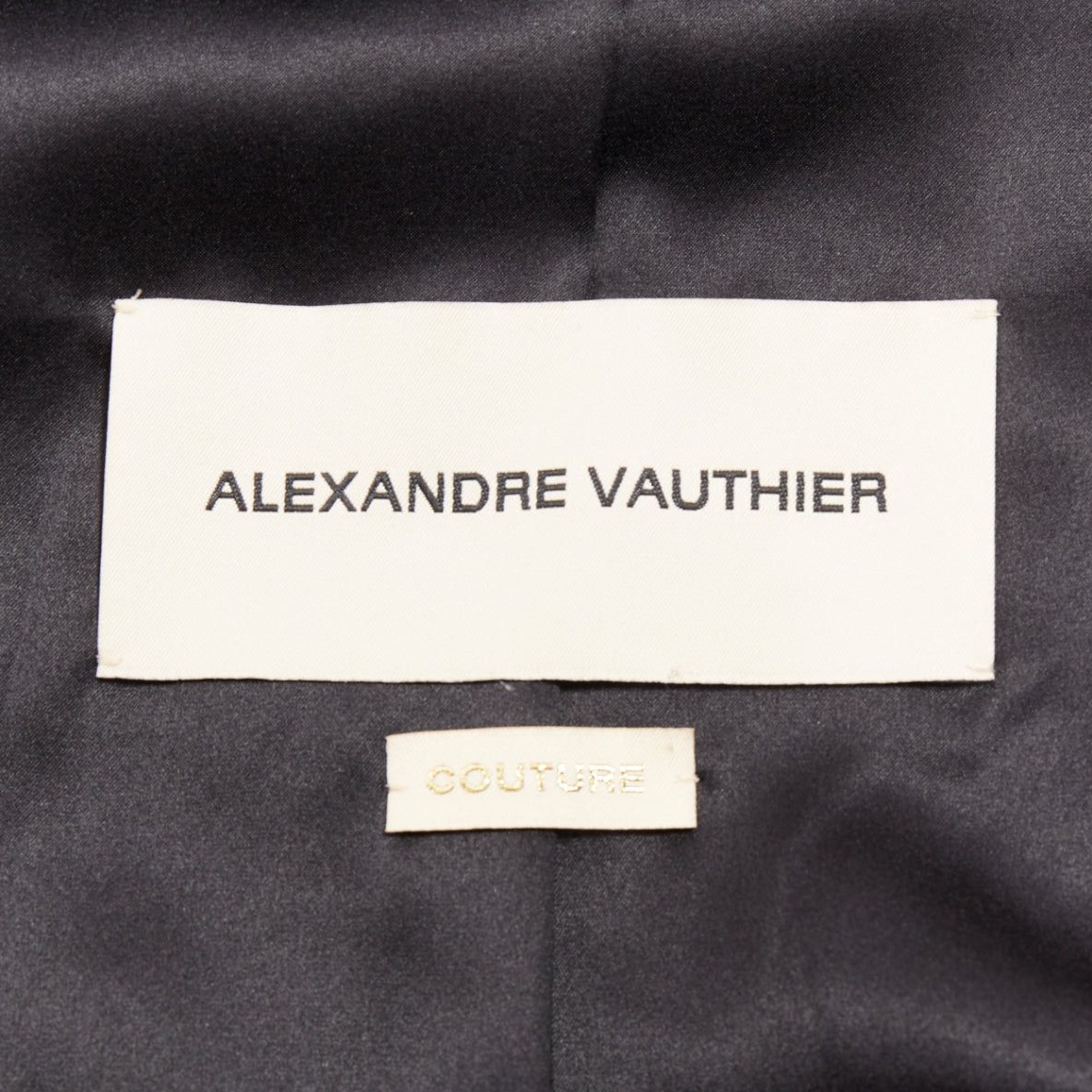 Alexandre Vauthier ALEXANDRE VAUTHIER COUTURE AW2019 Runway black metallic tweed collarless cropped jacket Size S / US 4 / IT 40 - 8 Thumbnail
