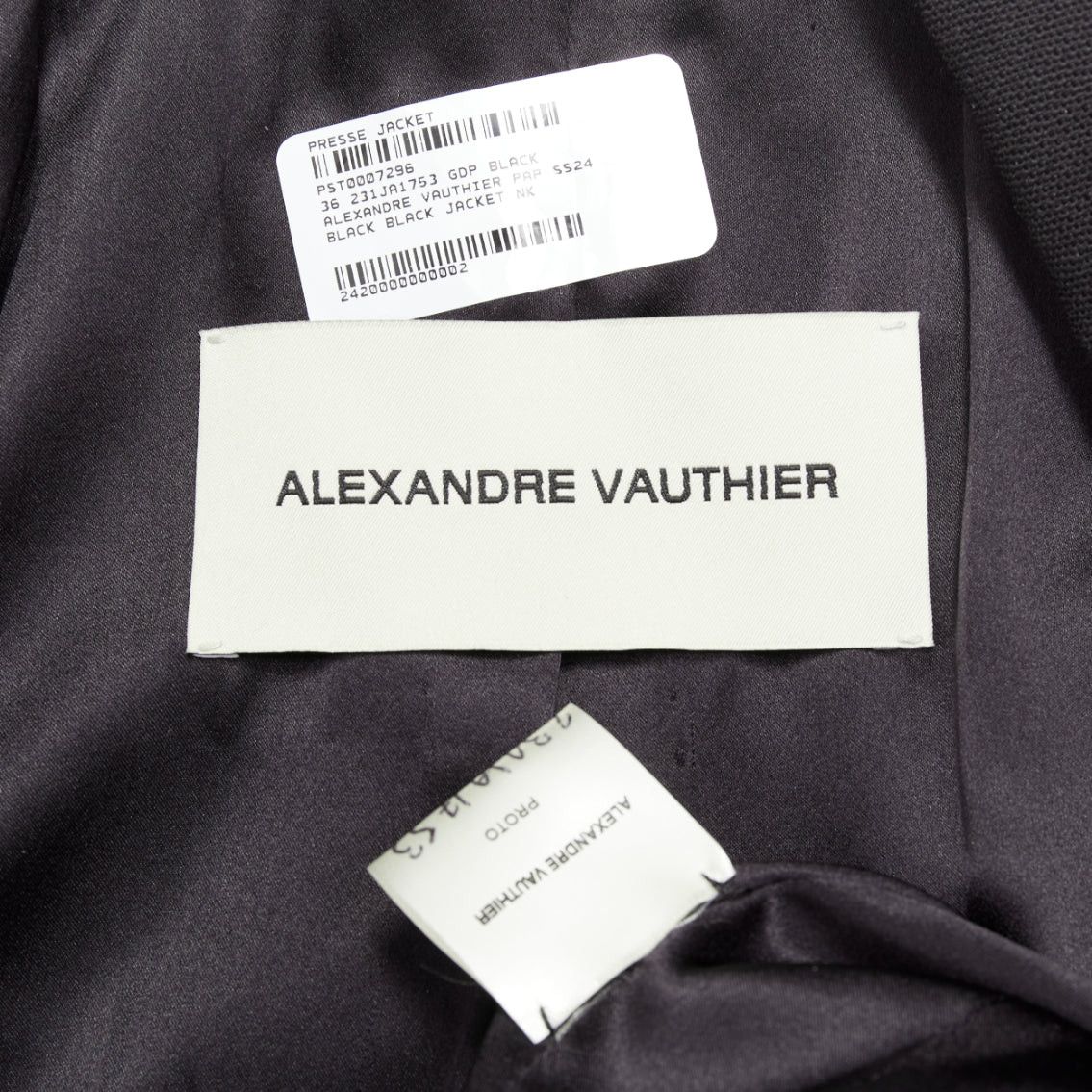 Alexandre Vauthier ALEXANDRE VAUTHIER SS2024 black Grain De Poudre wasp waist peak tuxedo jacket Size S / US 4 / IT 40 - 10 Thumbnail