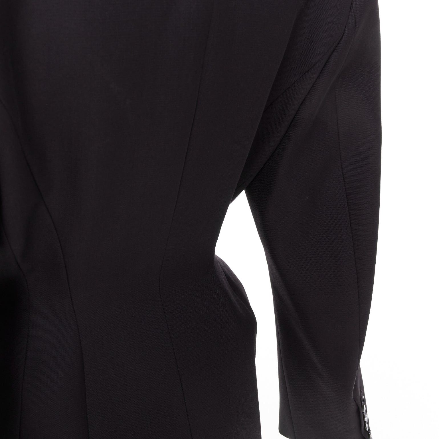 Alexandre Vauthier ALEXANDRE VAUTHIER SS2024 black Grain De Poudre wasp waist peak tuxedo jacket Size S / US 4 / IT 40 - 8 Thumbnail