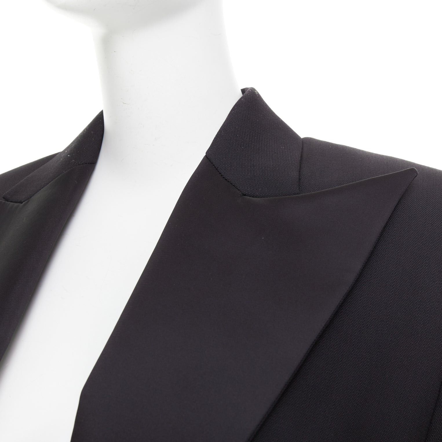 Alexandre Vauthier ALEXANDRE VAUTHIER SS2024 black Grain De Poudre wasp waist peak tuxedo jacket Size S / US 4 / IT 40 - 9 Thumbnail
