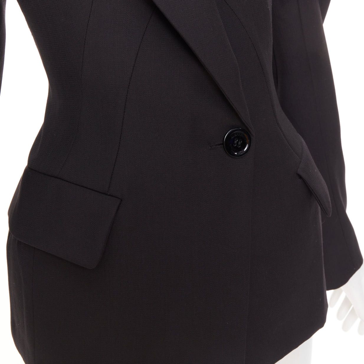 Alexandre Vauthier ALEXANDRE VAUTHIER COUTURE black wasp waist power padded shoulder blazer jacket Size S / US 4 / IT 40 - 2 Thumbnail