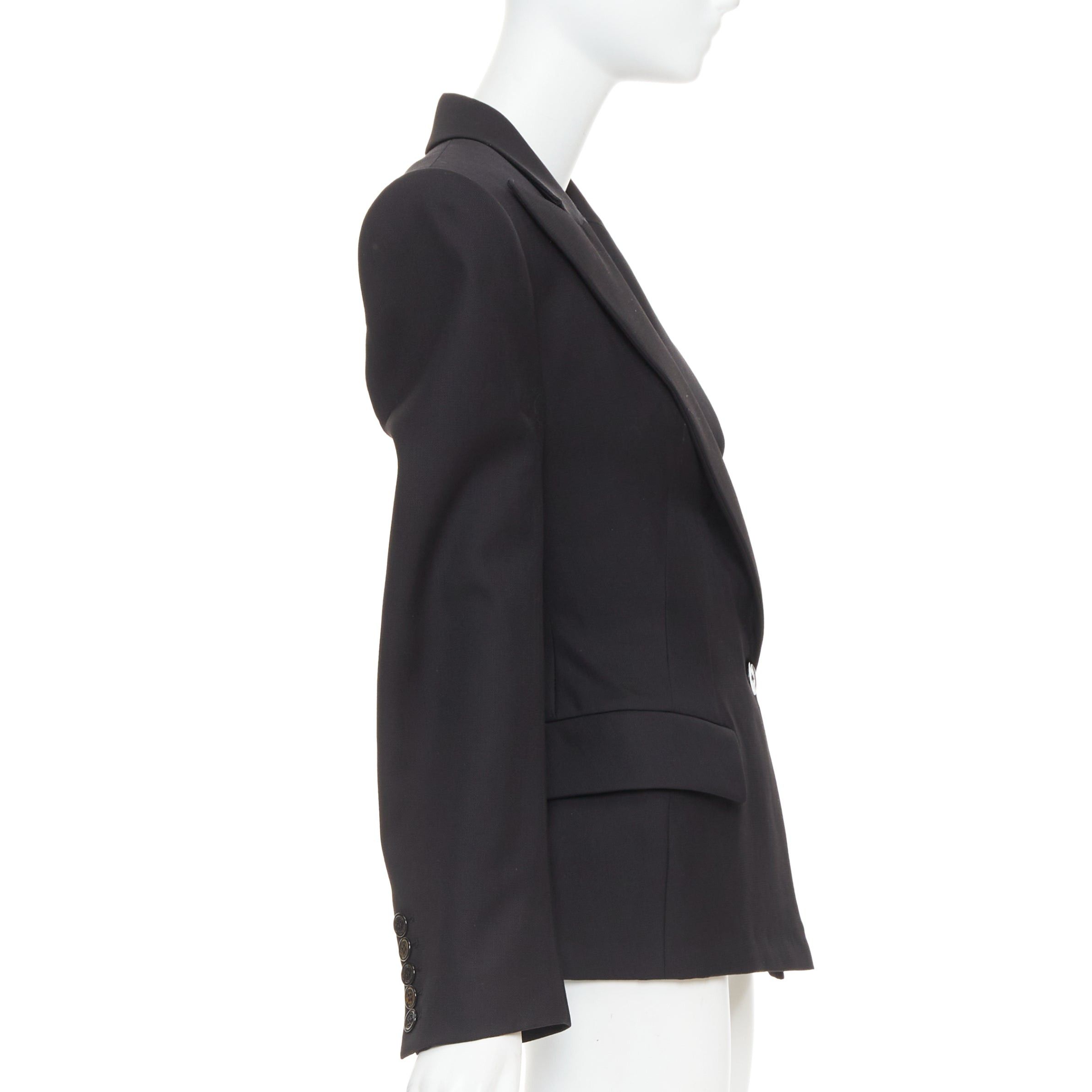 Alexandre Vauthier ALEXANDRE VAUTHIER COUTURE black wasp waist power padded shoulder blazer jacket Size S / US 4 / IT 40 - 5 Thumbnail