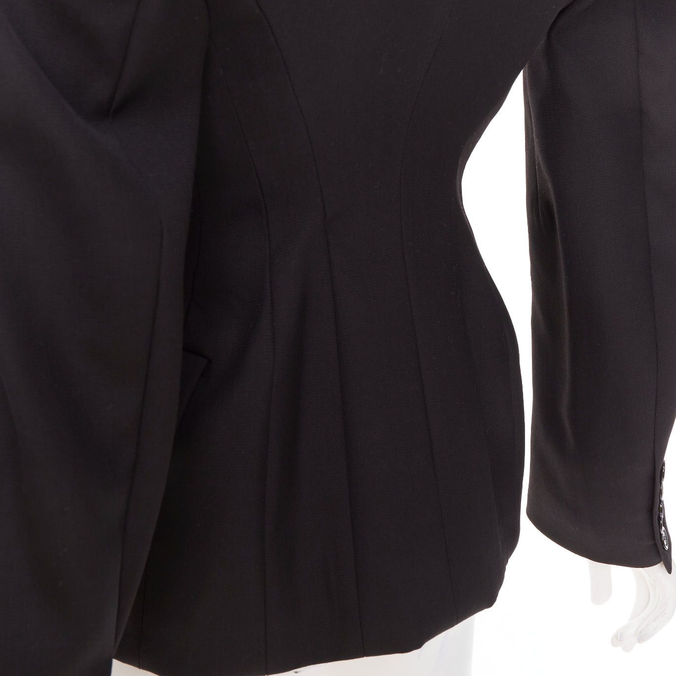 Alexandre Vauthier ALEXANDRE VAUTHIER COUTURE black wasp waist power padded shoulder blazer jacket Size S / US 4 / IT 40 - 8 Thumbnail