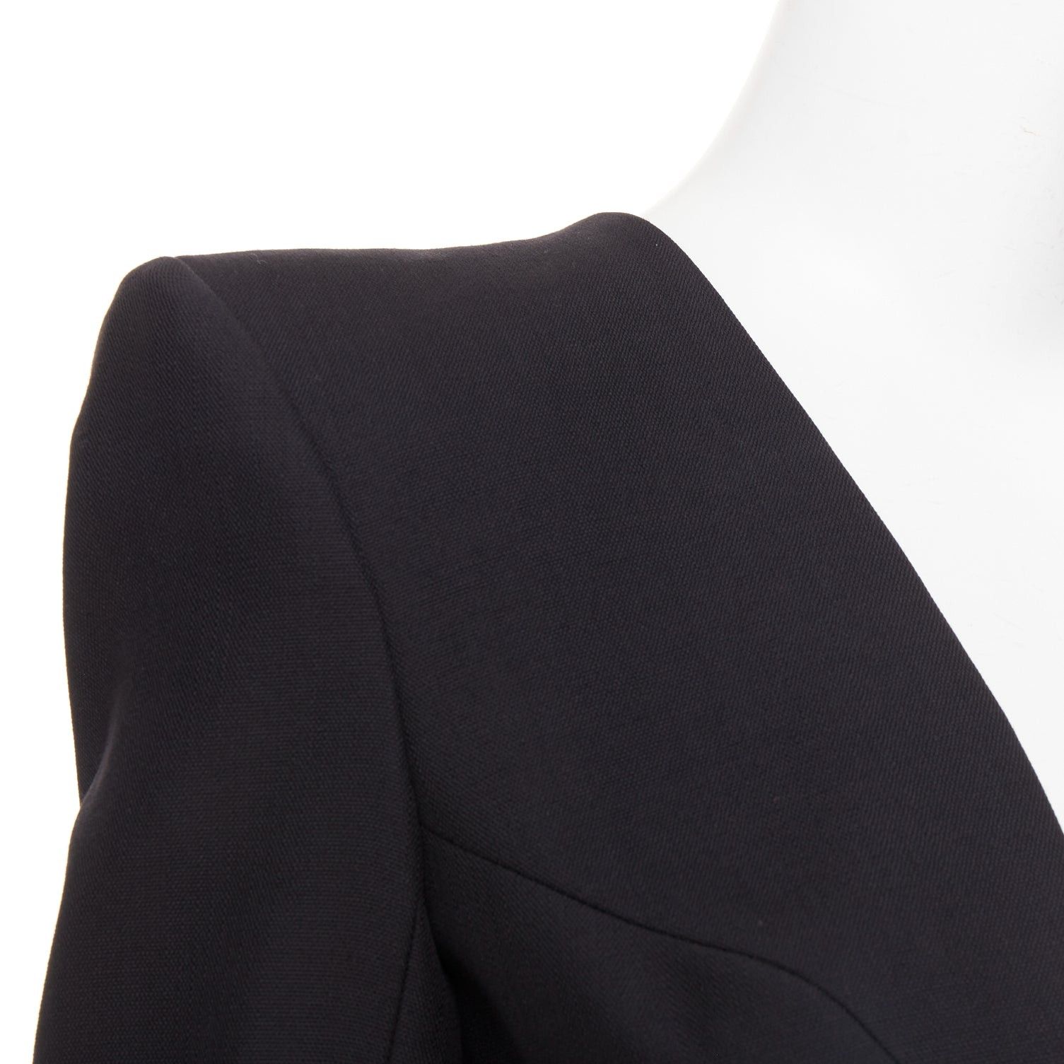 Alexandre Vauthier ALEXANDRE VAUTHIER COUTURE AW2020 Runway black open front cummerband cropped jacket Size S / US 4 / IT 40 - 7 Thumbnail