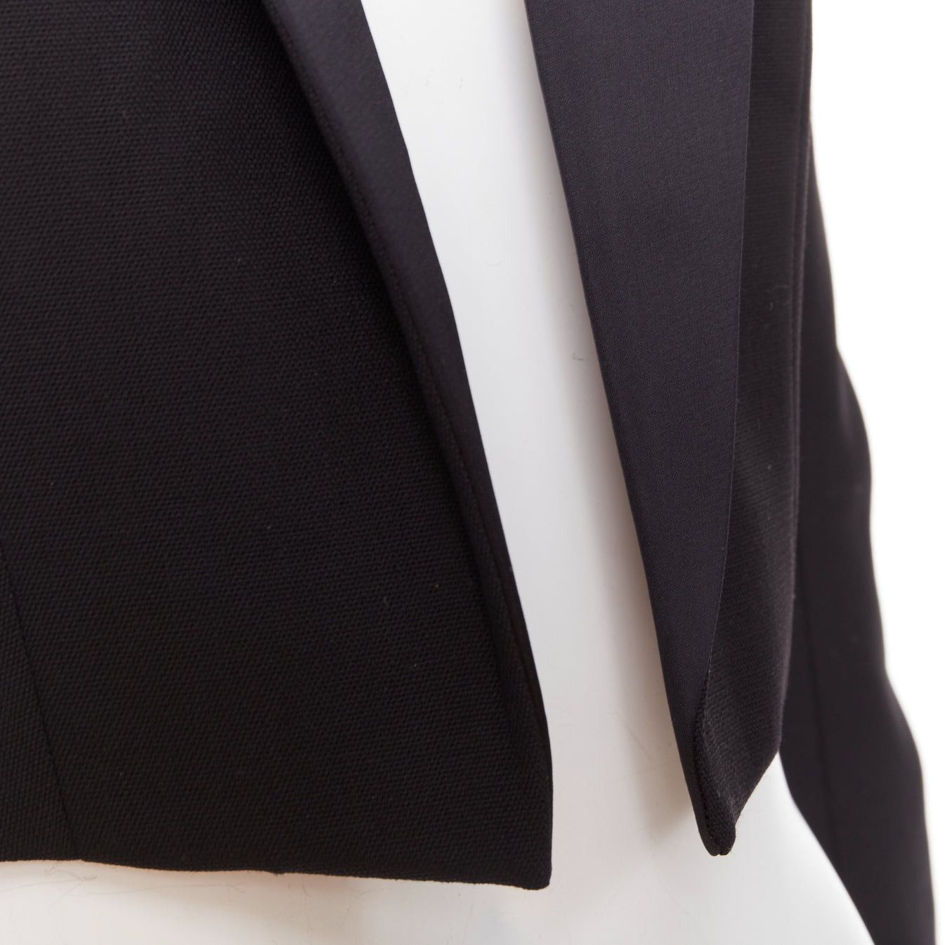 Alexandre Vauthier ALEXANDRE VAUTHIER black pop stand collar cropped blazer short tuxedo jacket Size S / US 4 / IT 40 - 8 Thumbnail