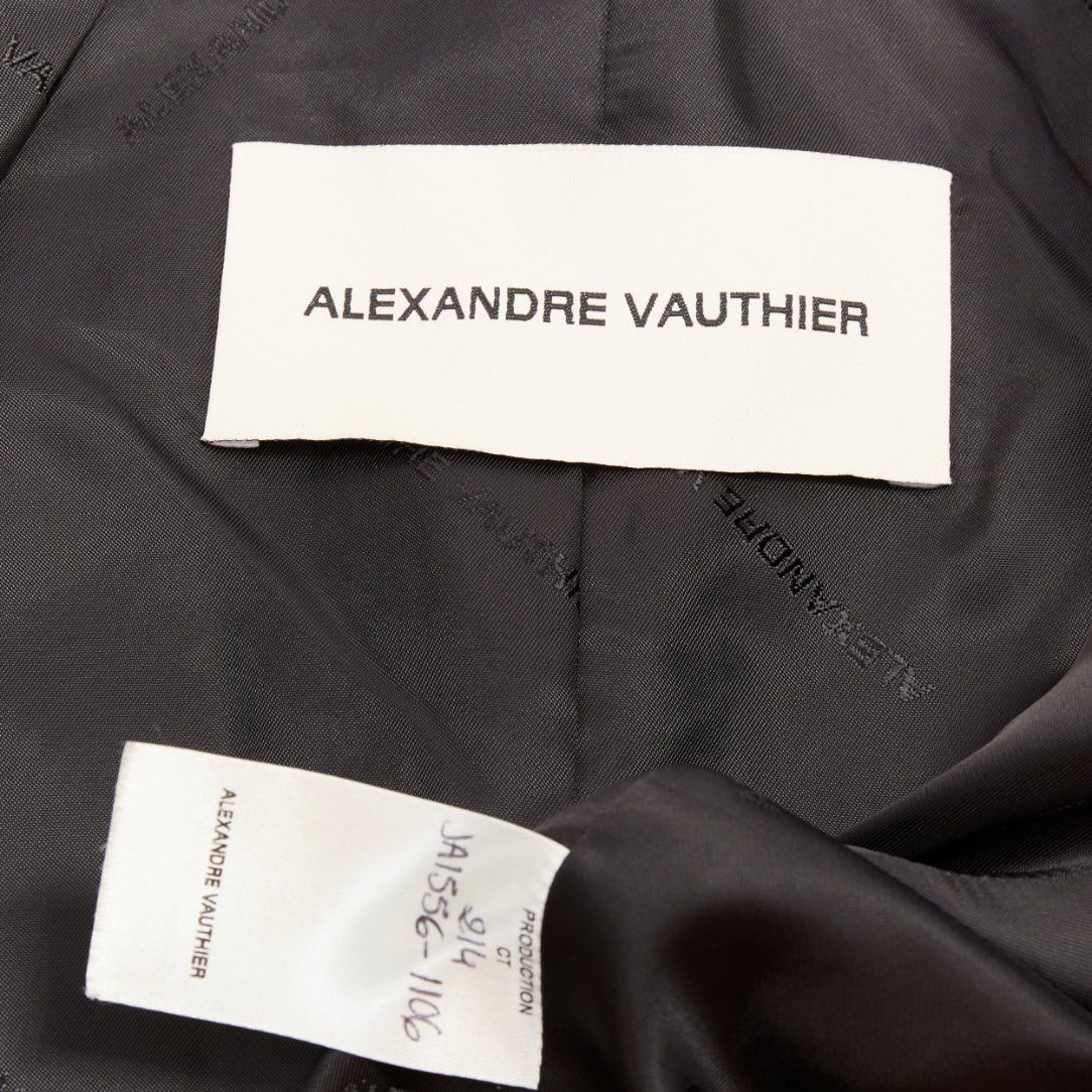 Alexandre Vauthier ALEXANDRE VAUTHIER black pop stand collar cropped blazer short tuxedo jacket Size S / US 4 / IT 40 - 9 Thumbnail