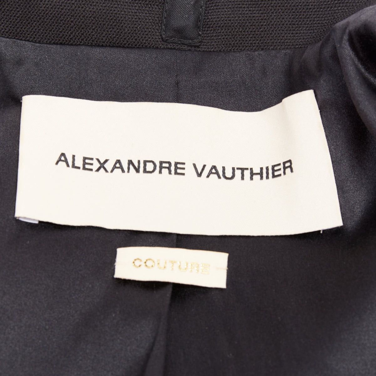 Alexandre Vauthier ALEXANDRE VAUTHIER COUTURE black stand peak lapel cropped tuxedo blazer jacket Size S / US 4 / IT 40 - 9 Thumbnail