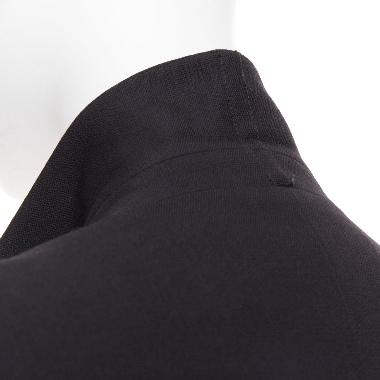 Alexandre Vauthier ALEXANDRE VAUTHIER COUTURE black stand peak lapel cropped tuxedo blazer jacket Size S / US 4 / IT 40 - 8 Thumbnail
