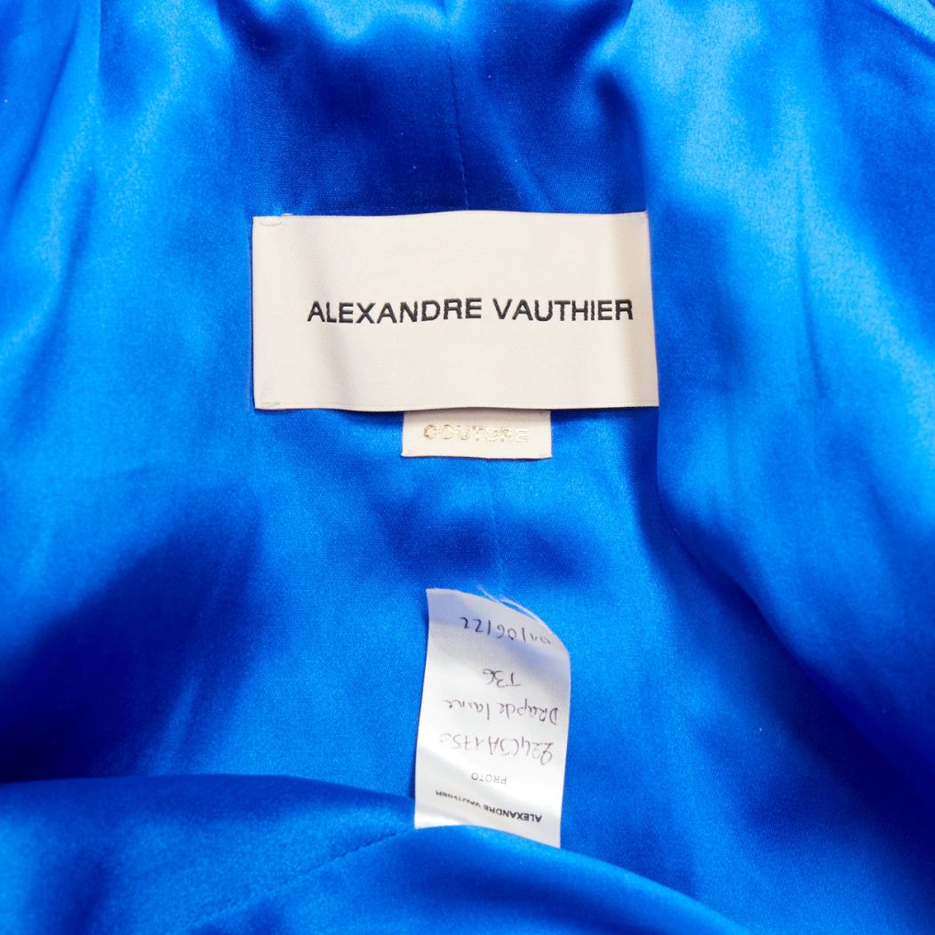 ALEXANDRE VAUTHIER COUTURE AW2022 Runway electric blue short sleeve oversized blazer