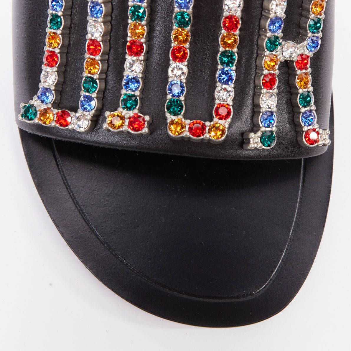 Dior DIOR Diorevolution multicolor crystal pave logo sandals slides EU40 Size US 10 / IT 40 - 6 Thumbnail