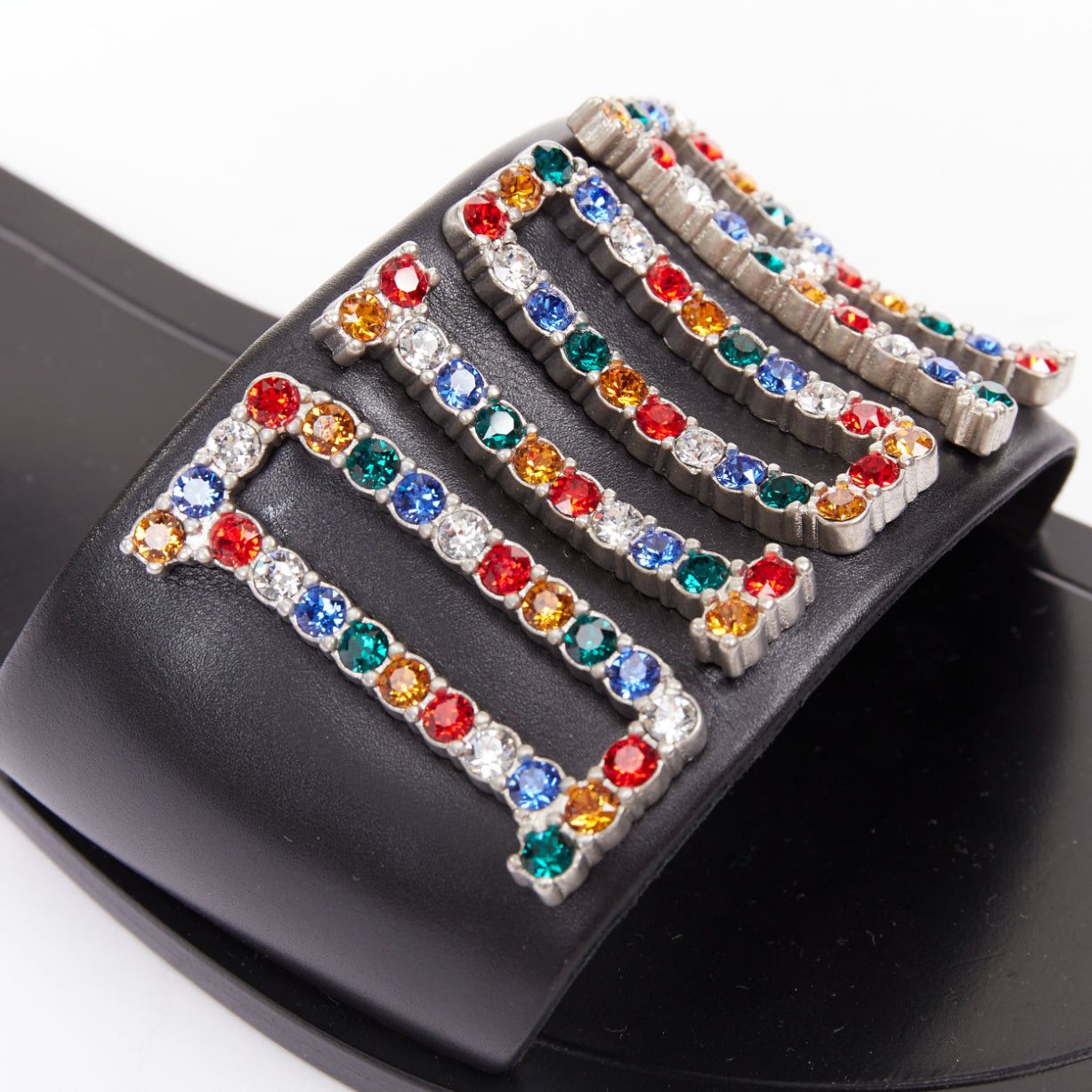 Dior DIOR Diorevolution multicolor crystal pave logo sandals slides EU40 Size US 10 / IT 40 - 7 Thumbnail