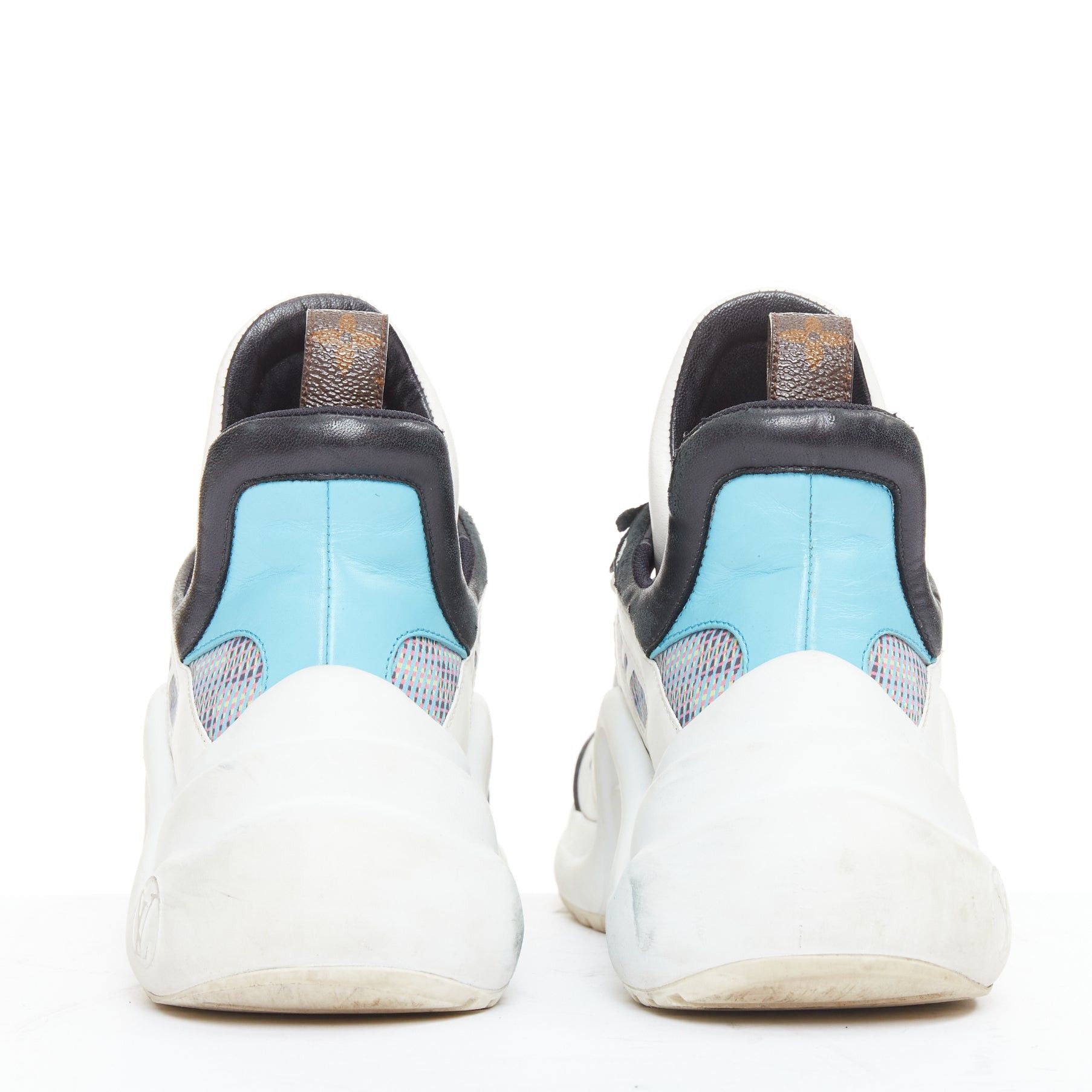 Louis Vuitton LOUIS VUITTON Archlight white leather black blue monogram chunky sneakers EU39 Size US 9 / IT 39 - 5 Thumbnail